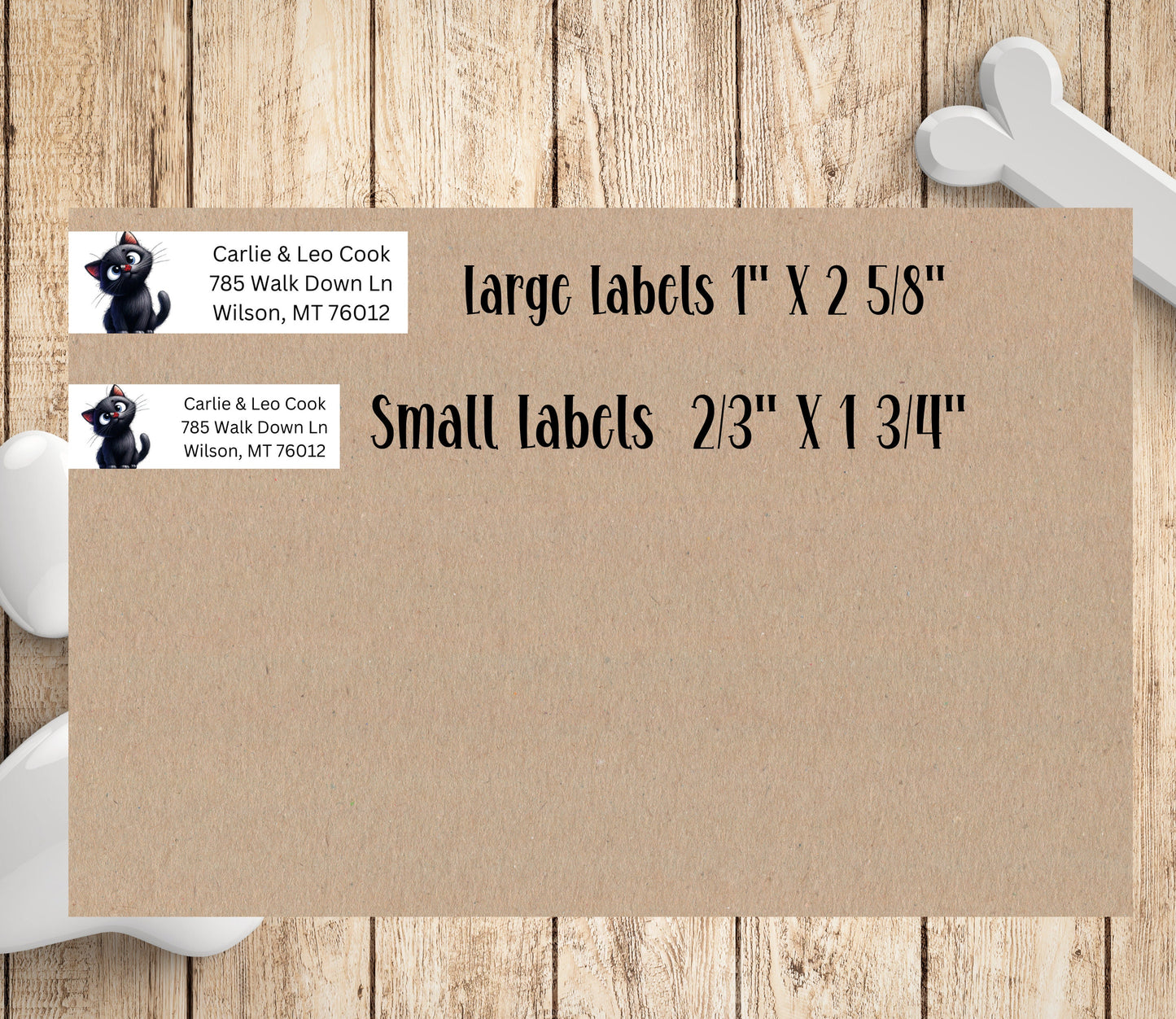 Personalized Funny Black Cats Return Address Labels | photo sticker | envelope addressing | personal sticker label | gift for dog mom - The Pawprint Paperie