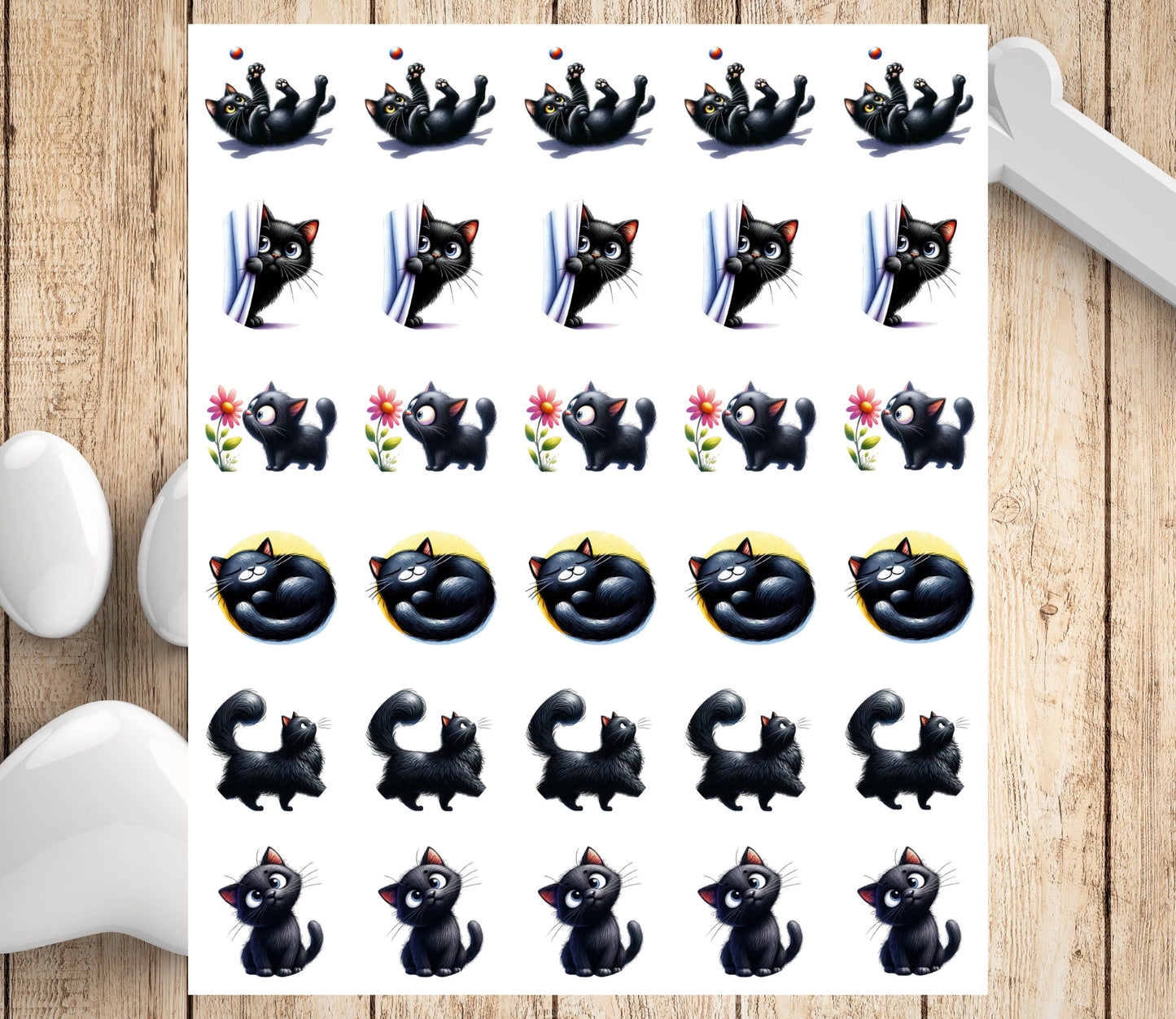 Personalized Funny Black Cats Return Address Labels | photo sticker | envelope addressing | personal sticker label | gift for dog mom - The Pawprint Paperie