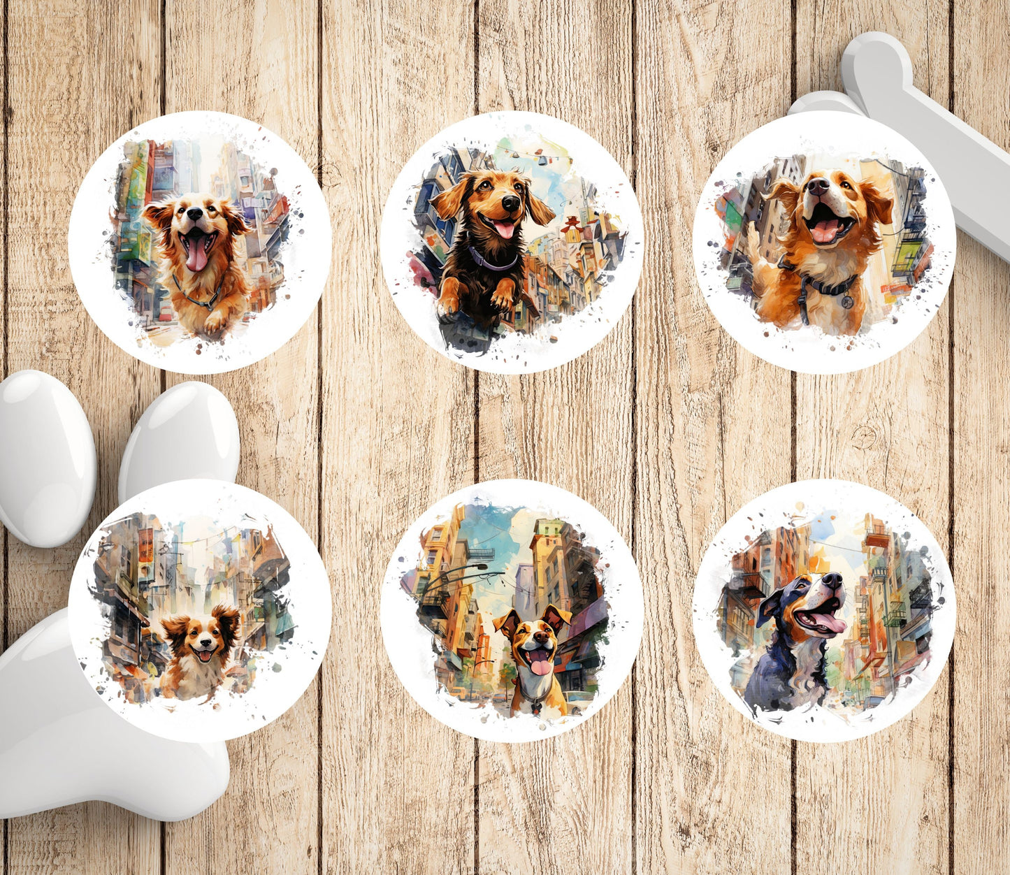 Cute Happy Dog return address labels, Envelope Addressing Supplies, Custom stickers for mailing, Dog mom gift, Stationery set - The Pawprint Paperie