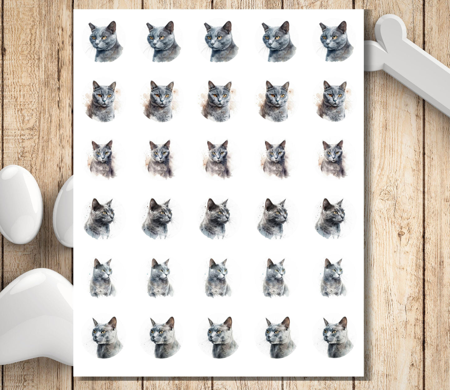 Grey Tabby Cat Return Address Labels – Custom Mailing Stickers with FREE Matching Envelope Seals – Cat Lover Gift, Cat Mom Stationery - The Pawprint Paperie
