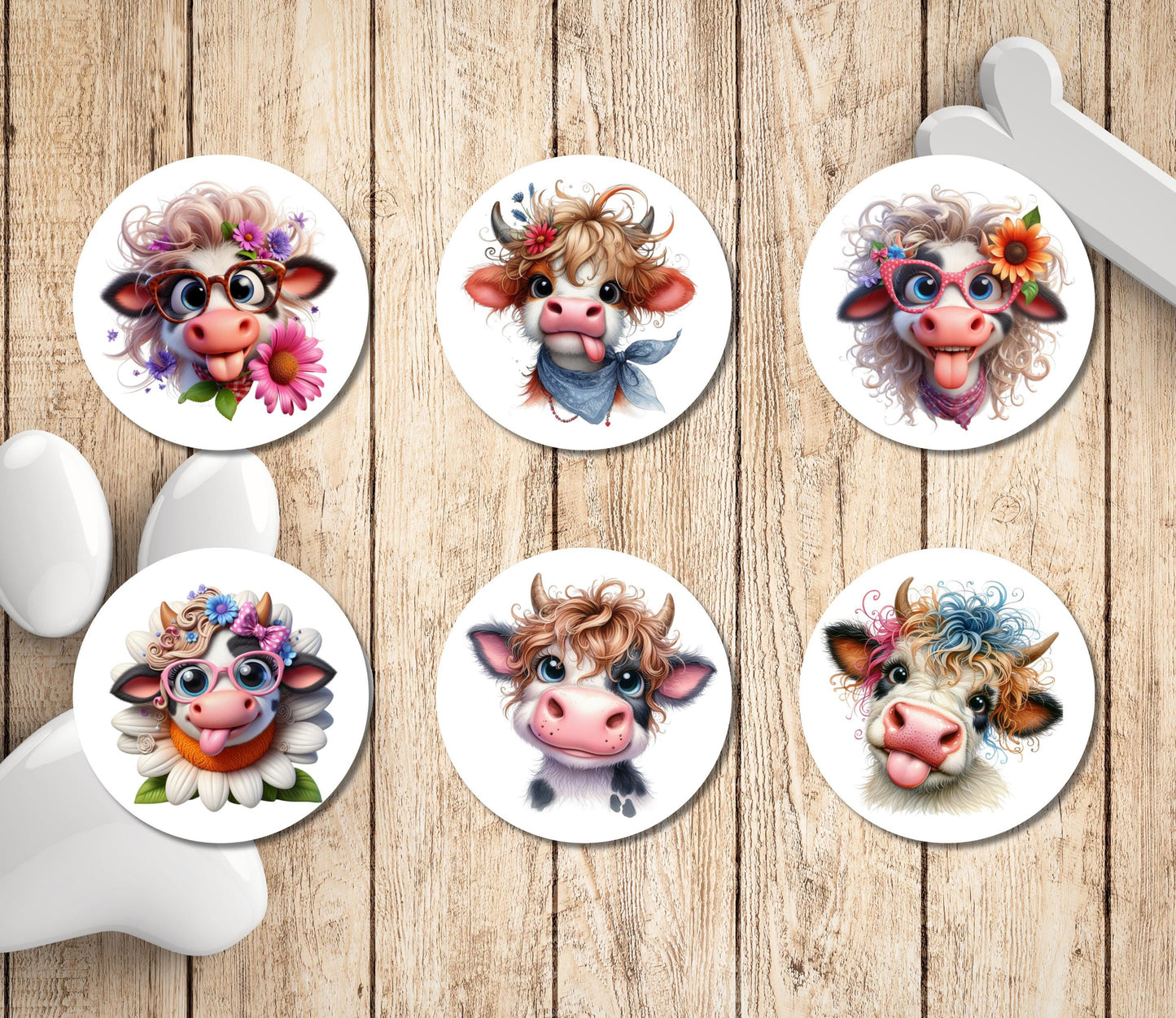 Funny Cow Return Address Label, Custom Mailing Labels Personalized, FREE Matching Letter Seal Sticker, Silly Dairy Farm Animals, Cow Lovers - The Pawprint Paperie