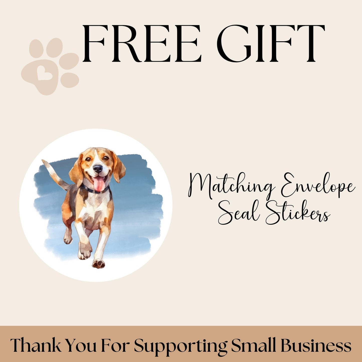 Beagle return address labels - Custom sticker for addressing - personalized - envelope seal stickers -Beagle mom gift - Beagle lover - The Pawprint Paperie