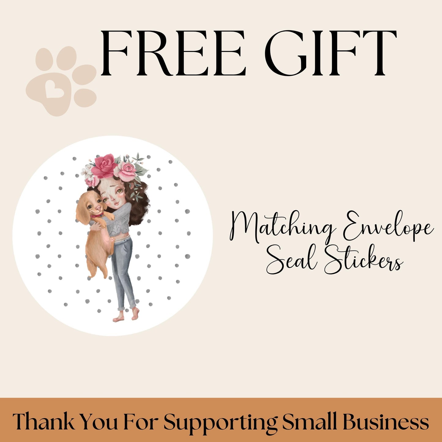 Custom Dog & Girl Address Label, FREE Matching Envelope Seals, Cute Puppy Mailing Stickers, Pet Mom Gift, Custome Printed Return Address Set - The Pawprint Paperie