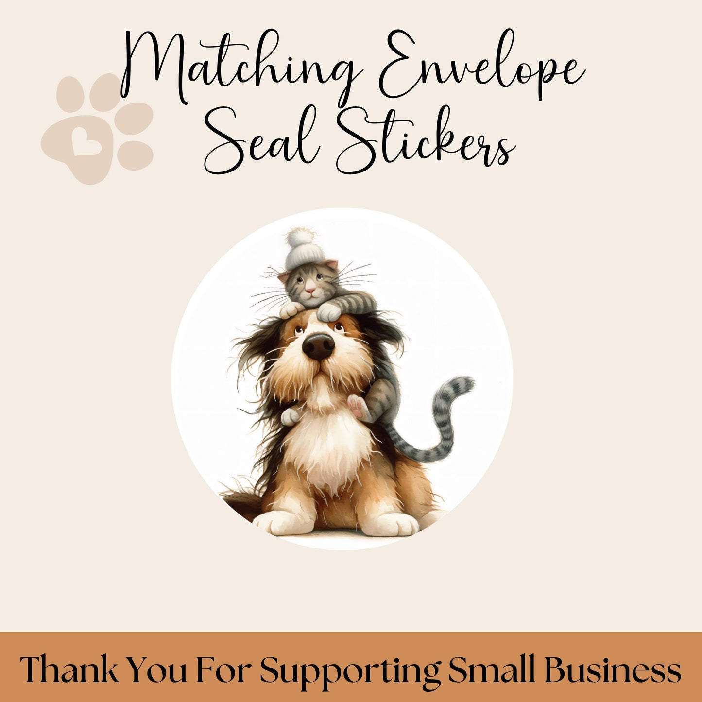 Funny Cat & Dog Return Address Label, Quirky Animal friend, FREE Matching Envelope Sticker, Custom Pet Mailing Labels, Dog Moms, Cat Lovers - The Pawprint Paperie