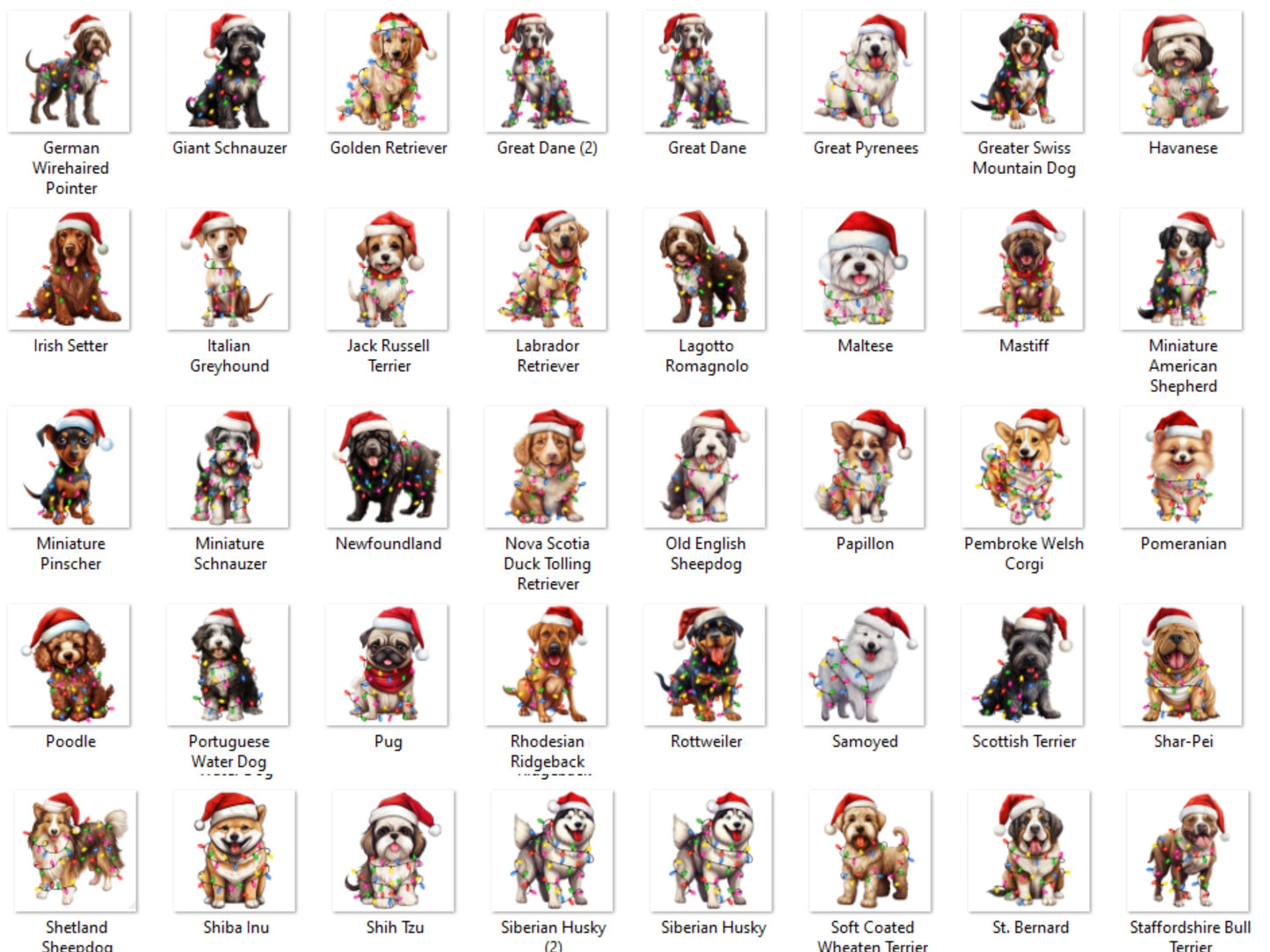 Christmas Dog Address Labels – Pets in Santa Hats & Holiday Lights – FREE Santa Paws Envelope Seal Stickers - The Pawprint Paperie
