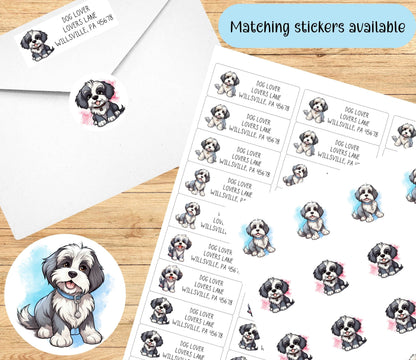 Havanese lovers return address label - stickers for envelope addressing - Havanese mom gift - snail mail labels - dog address labels - The Pawprint Paperie