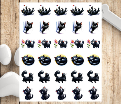 Personalized Funny Black Cats Return Address Labels | photo sticker | envelope addressing | personal sticker label | gift for dog mom - The Pawprint Paperie