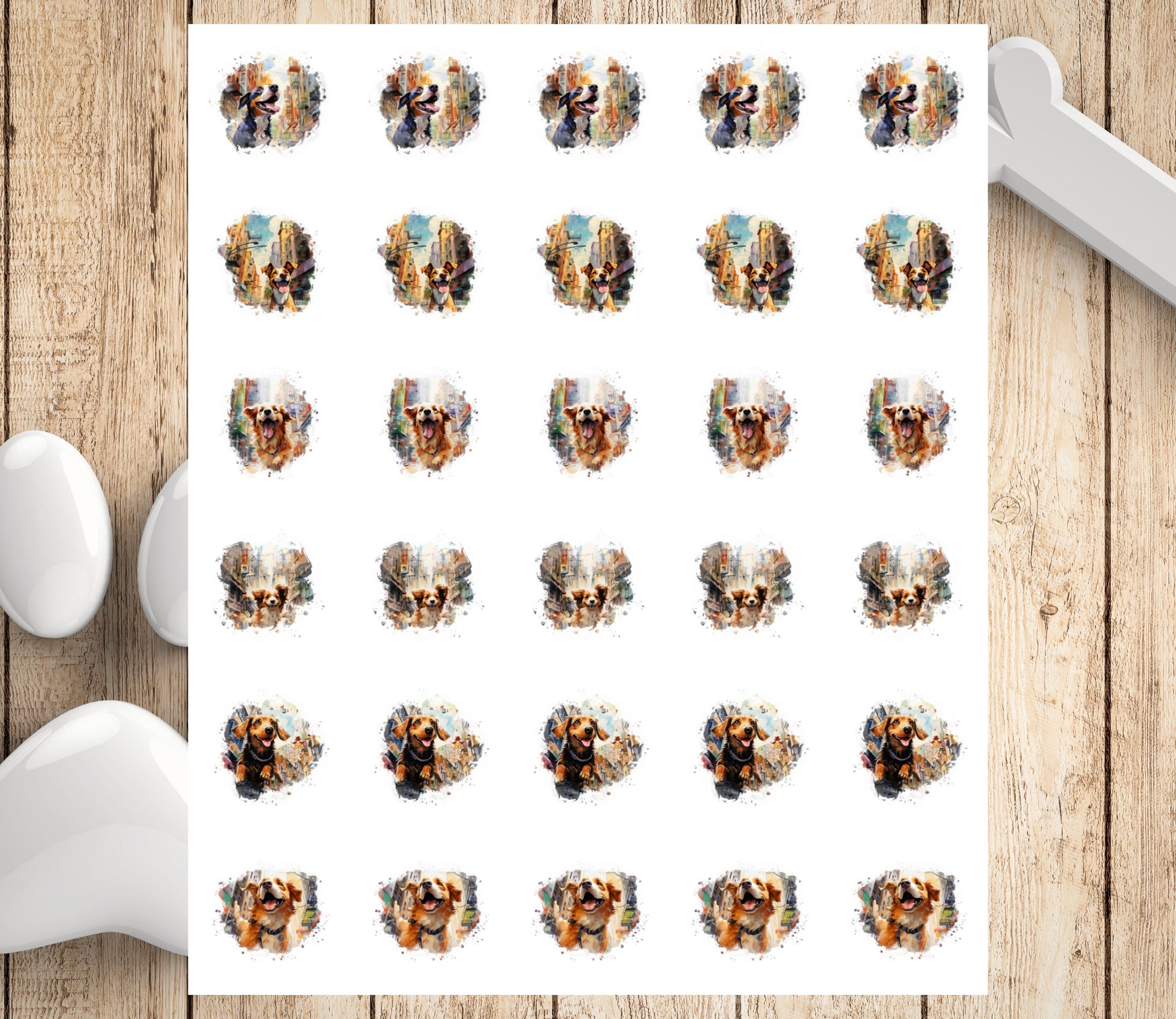 Cute Happy Dog return address labels, Envelope Addressing Supplies, Custom stickers for mailing, Dog mom gift, Stationery set - The Pawprint Paperie