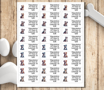 Return Address Label American Bully Dog | Pocket Bully | Peel and Stick Easy to Use | Mailing Letter stickers American Bulldog lover gift - The Pawprint Paperie