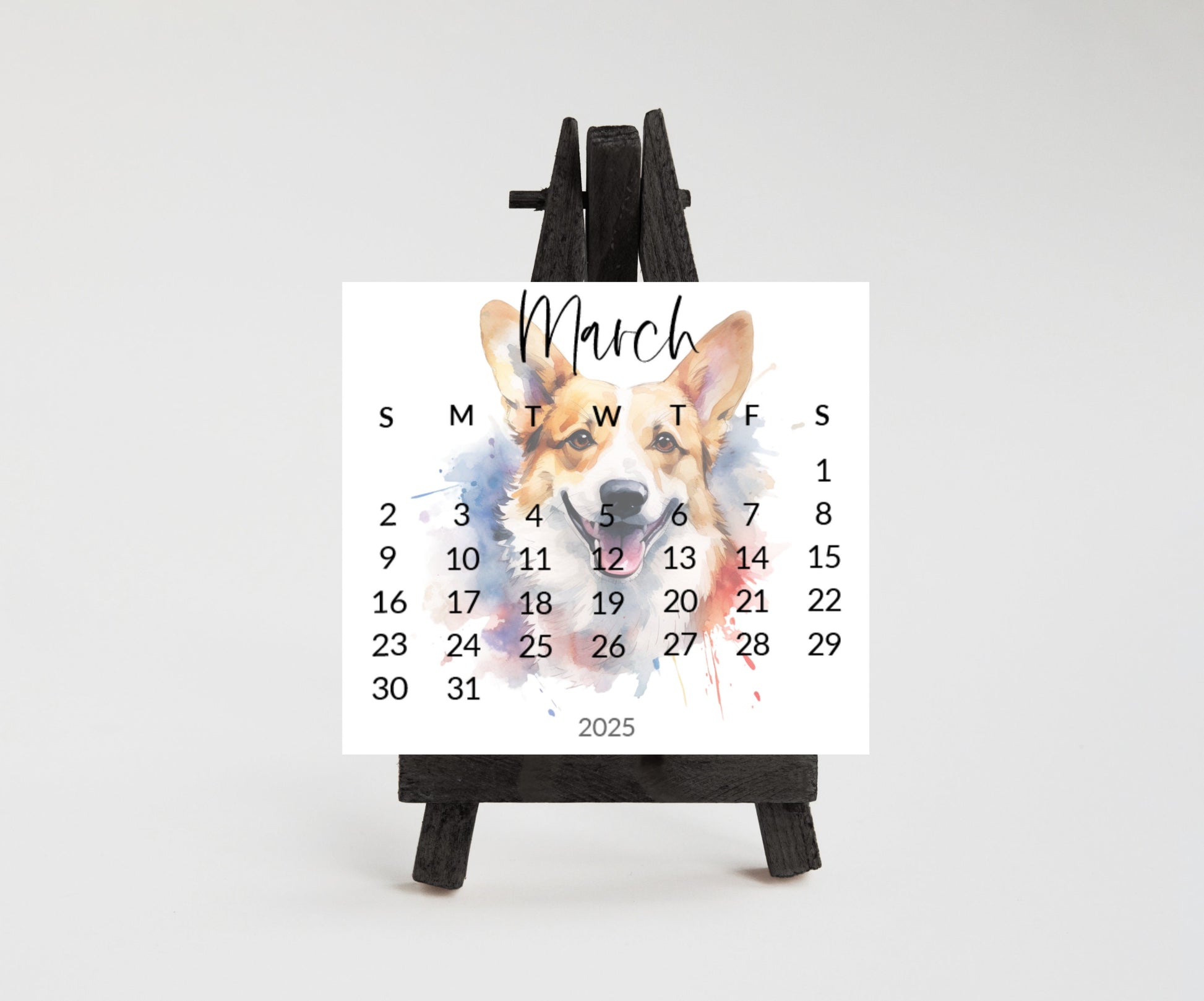 2026 Corgi Small Desk Calendar: Cute Dog Lover Gift - The Pawprint Paperie