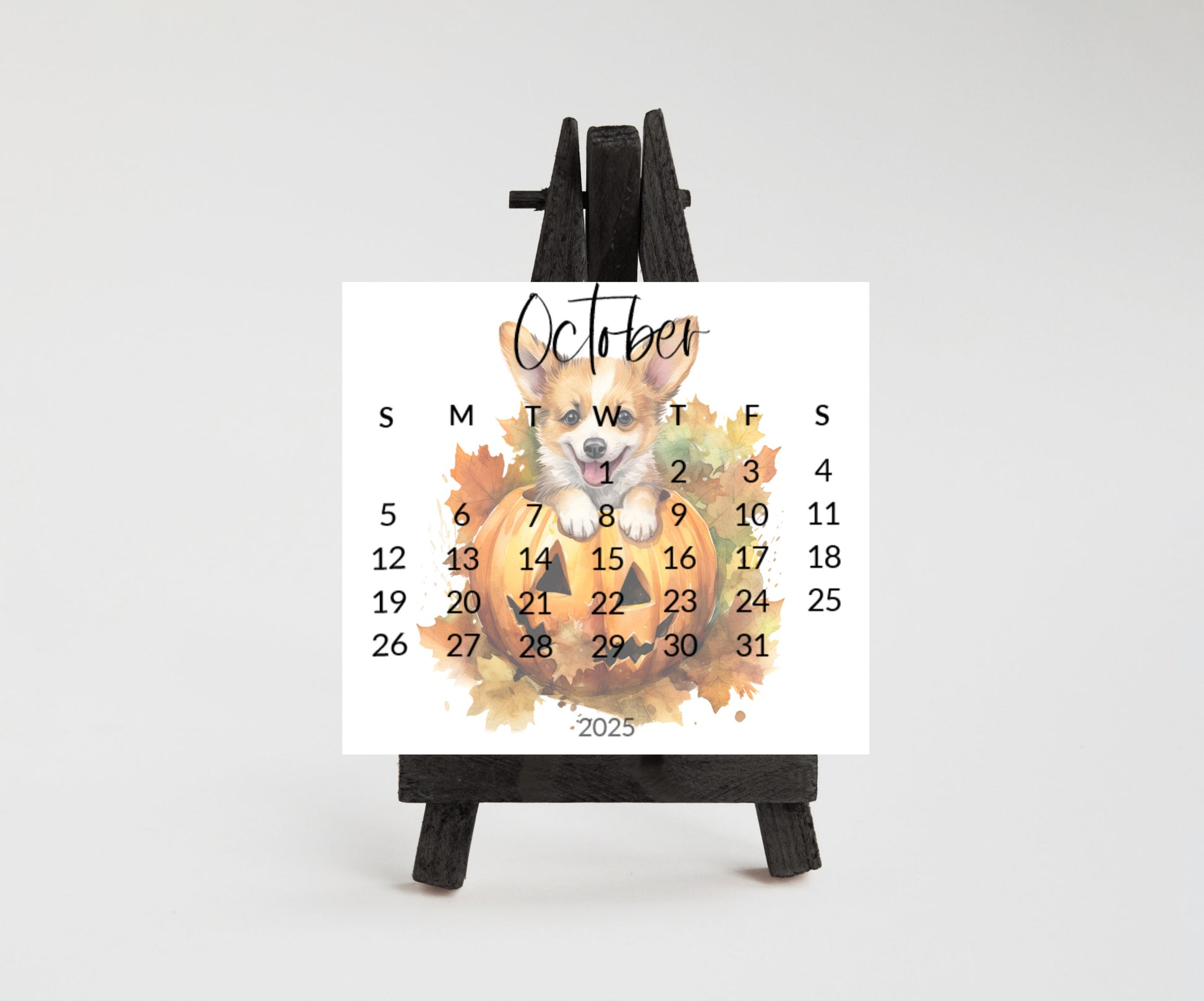 2026 Corgi Small Desk Calendar: Cute Dog Lover Gift - The Pawprint Paperie