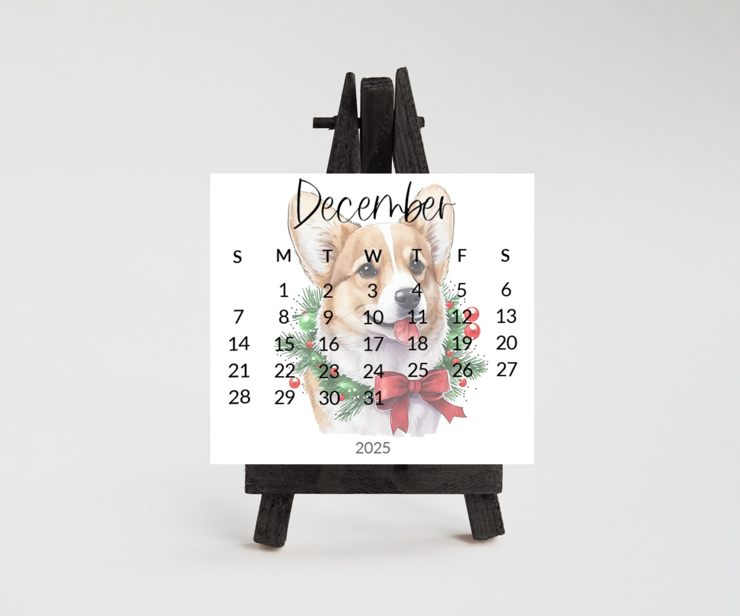2026 Corgi Small Desk Calendar: Cute Dog Lover Gift - The Pawprint Paperie