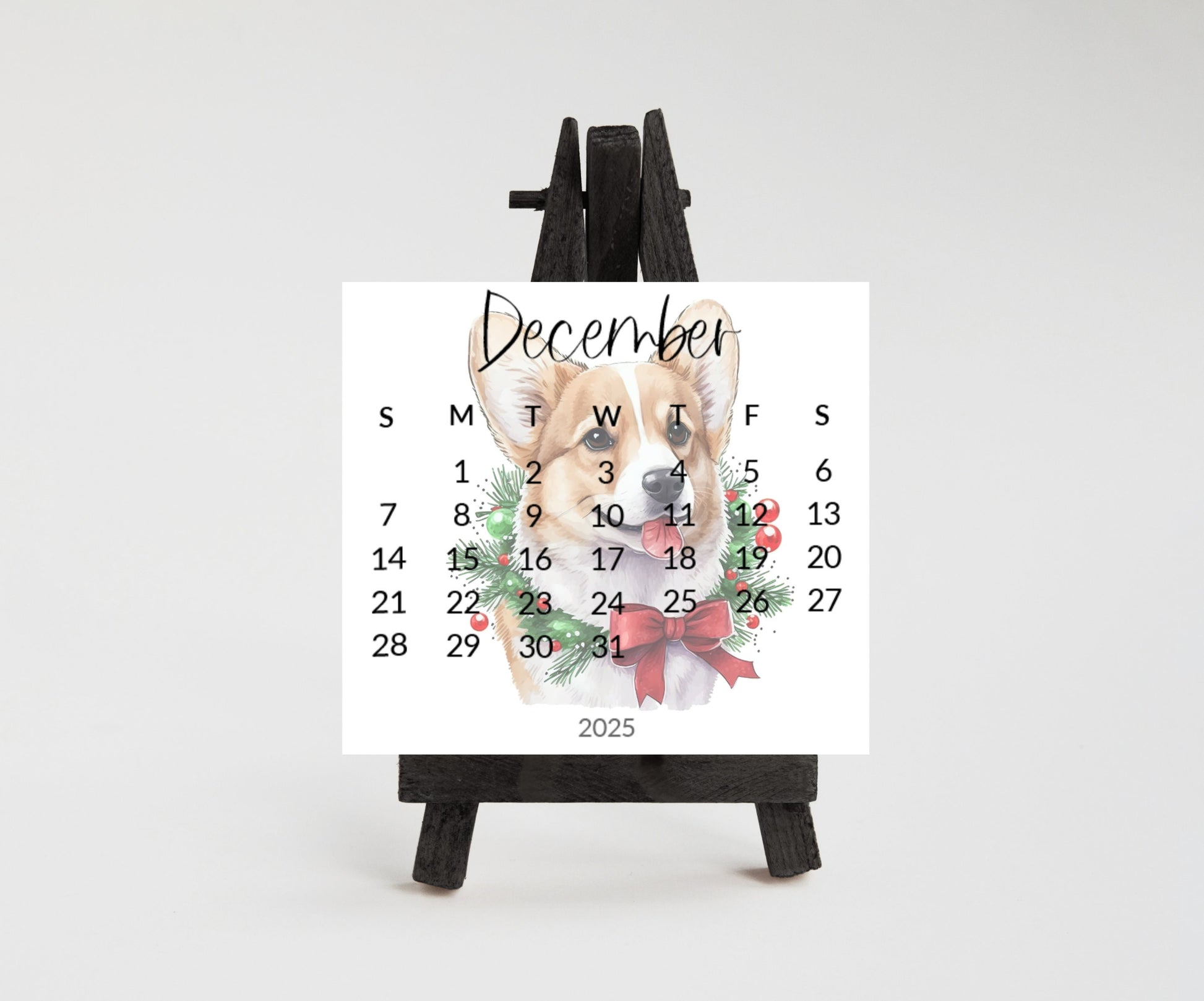 2026 Corgi Small Desk Calendar: Cute Dog Lover Gift - The Pawprint Paperie