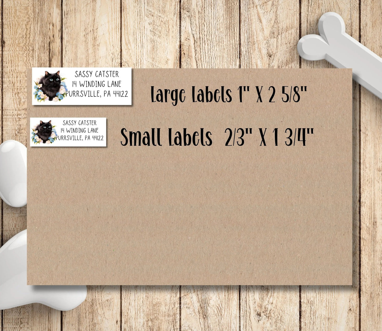Custom Cat return address label stickers, round cat planner stickers, envelope seals, snail mail, personalized address label, Choose 3 cats - The Pawprint Paperie