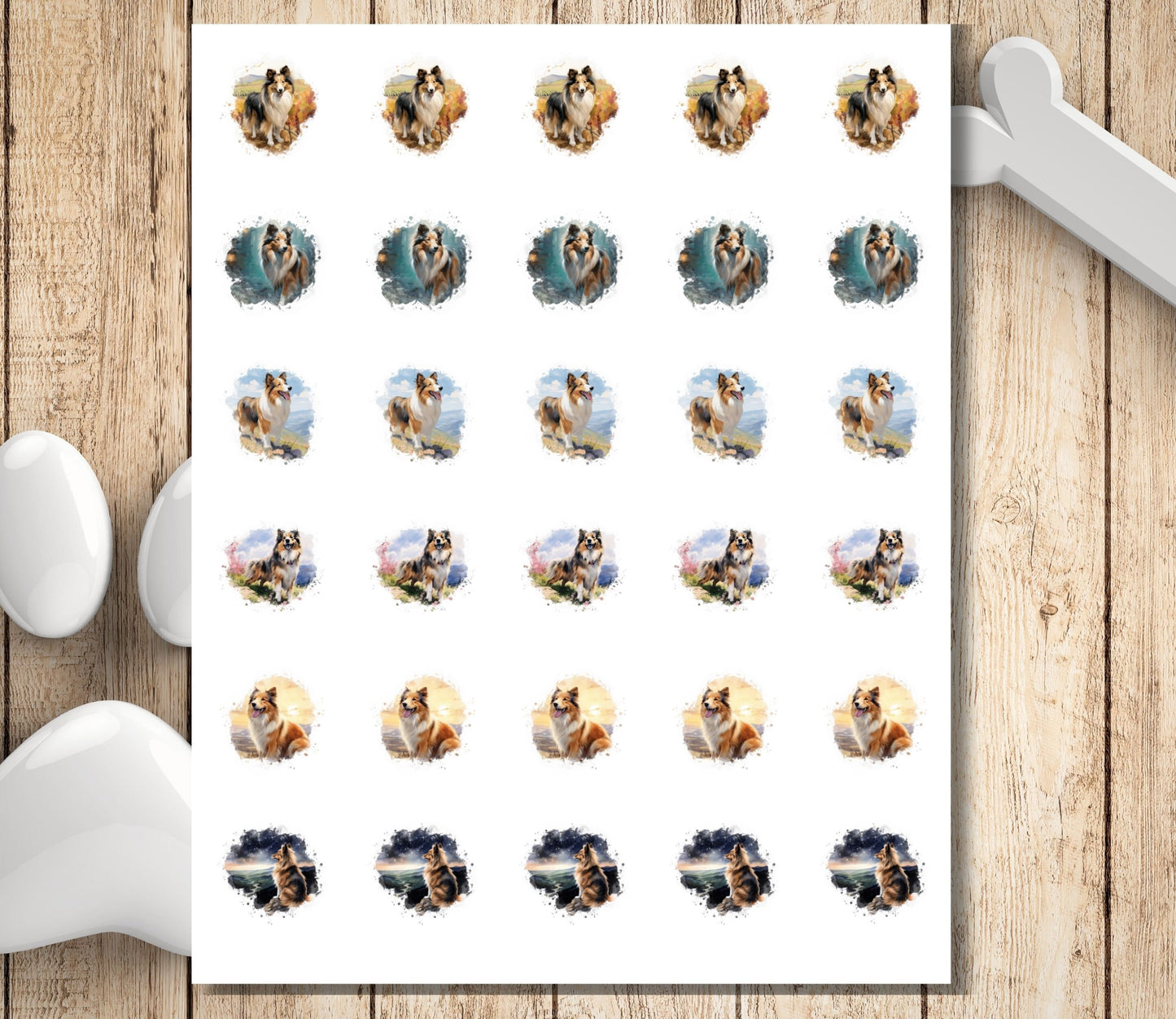 Return Address Label Stickers Sheltie | Peel and Stick Mailing Address Labels | Shetland Sheepdog envelope seal stickers - Dog Lover Gift - The Pawprint Paperie
