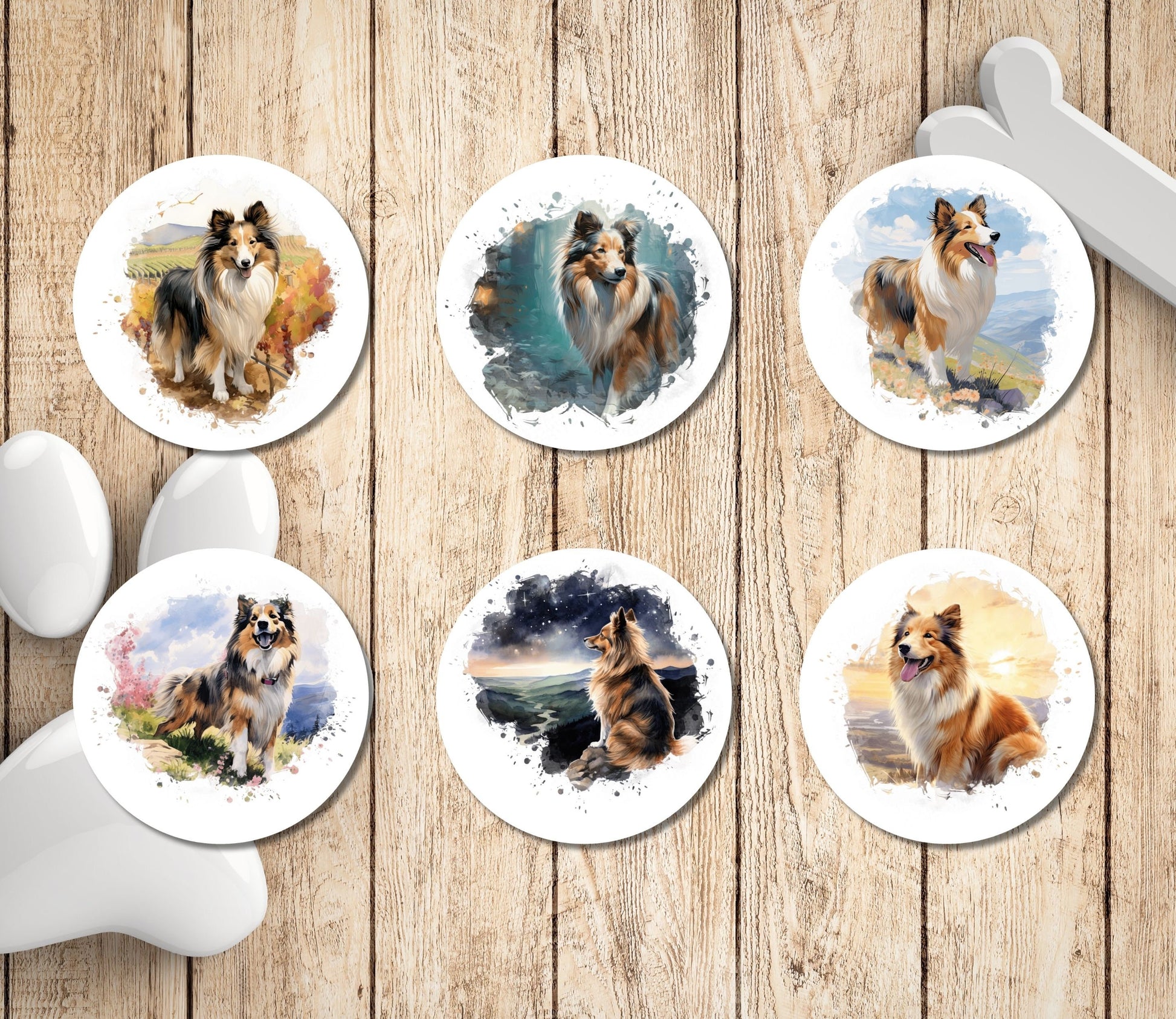 Return Address Label Stickers Sheltie | Peel and Stick Mailing Address Labels | Shetland Sheepdog envelope seal stickers - Dog Lover Gift - The Pawprint Paperie