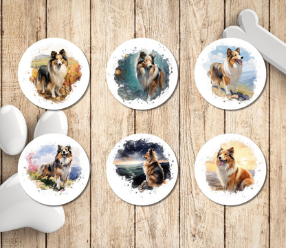 Return Address Label Stickers Sheltie | Peel and Stick Mailing Address Labels | Shetland Sheepdog envelope seal stickers - Dog Lover Gift - The Pawprint Paperie