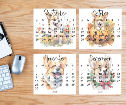 2026 Corgi Small Desk Calendar: Cute Dog Lover Gift - The Pawprint Paperie