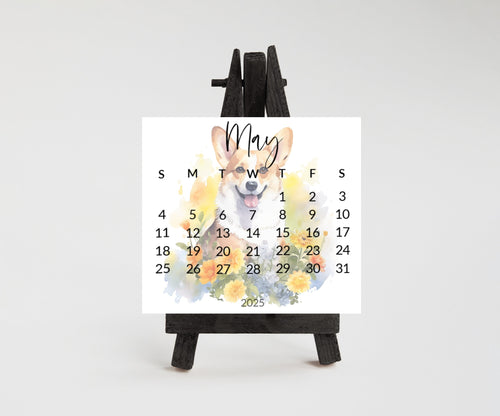 2026 Corgi Small Desk Calendar: Cute Dog Lover Gift - The Pawprint Paperie