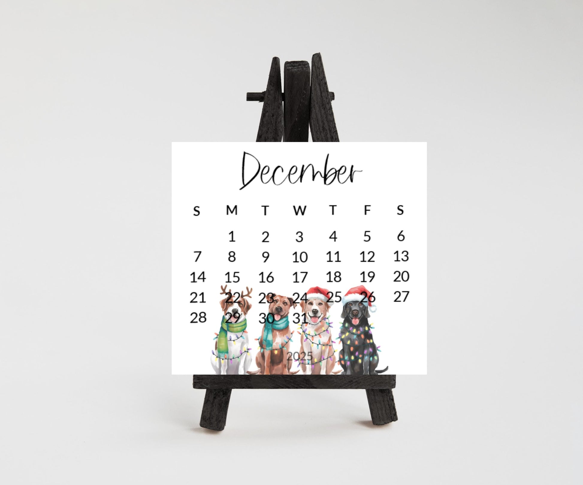2026 Labrador Retriever small desk mini calendar - Standing desk dog calendar for desktop/tabletop - Birthday gift for the Lab mom or dad - The Pawprint Paperie