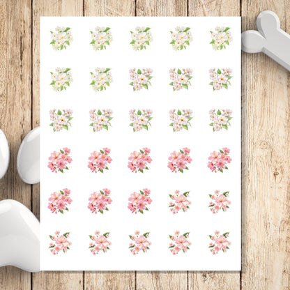 Cherry Blossom Return Address Labels, FREE Envelope Seal Stickers, Custom Pink Labels, Floral Happy Mail sheet, Snail Mail Gift, Pen Pal - The Pawprint Paperie