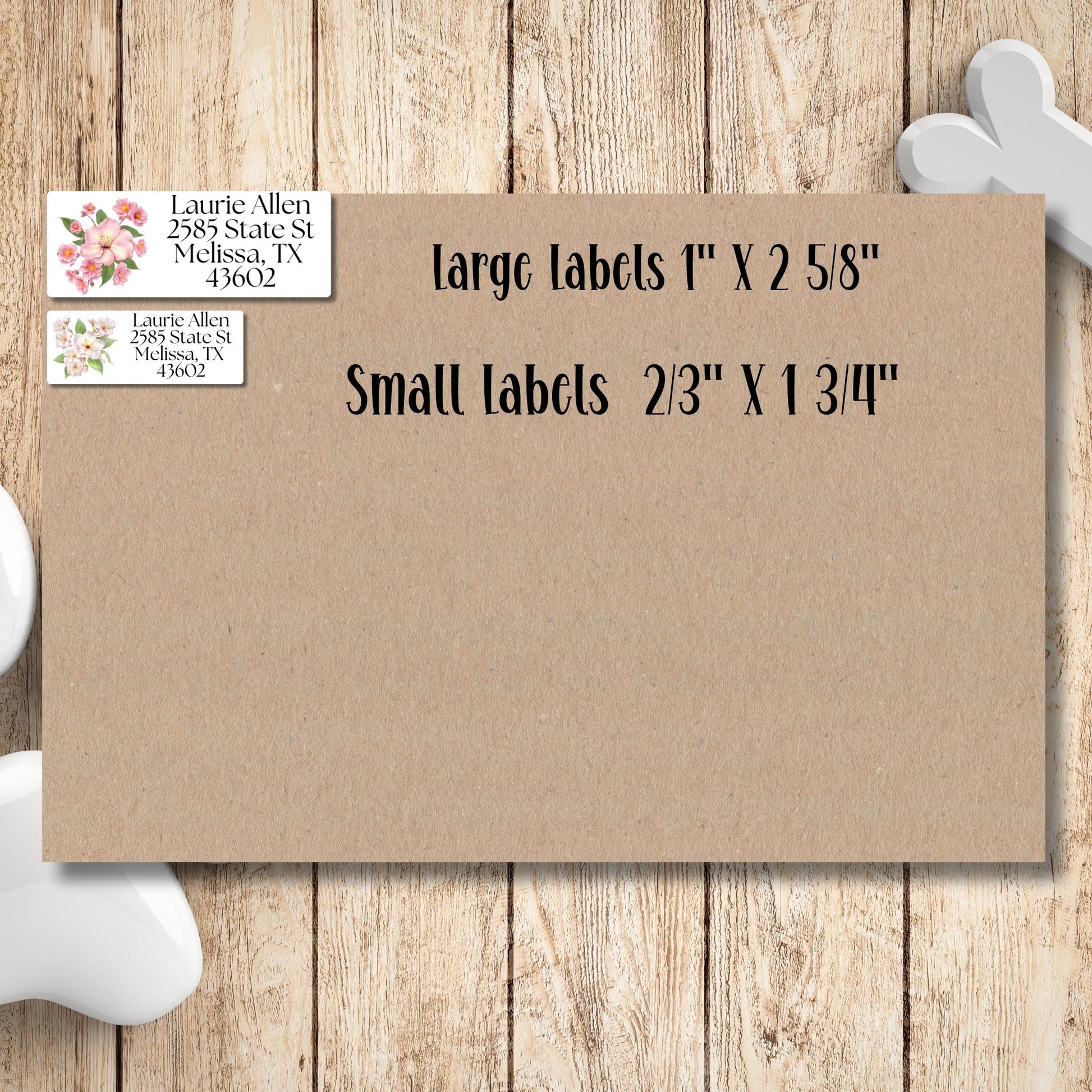 Cherry Blossom Return Address Labels, FREE Envelope Seal Stickers, Custom Pink Labels, Floral Happy Mail sheet, Snail Mail Gift, Pen Pal - The Pawprint Paperie