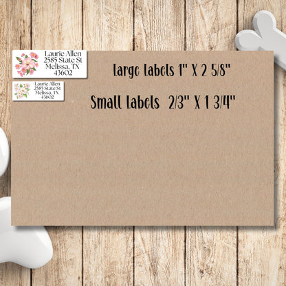 Cherry Blossom Return Address Labels, FREE Envelope Seal Stickers, Custom Pink Labels, Floral Happy Mail sheet, Snail Mail Gift, Pen Pal - The Pawprint Paperie