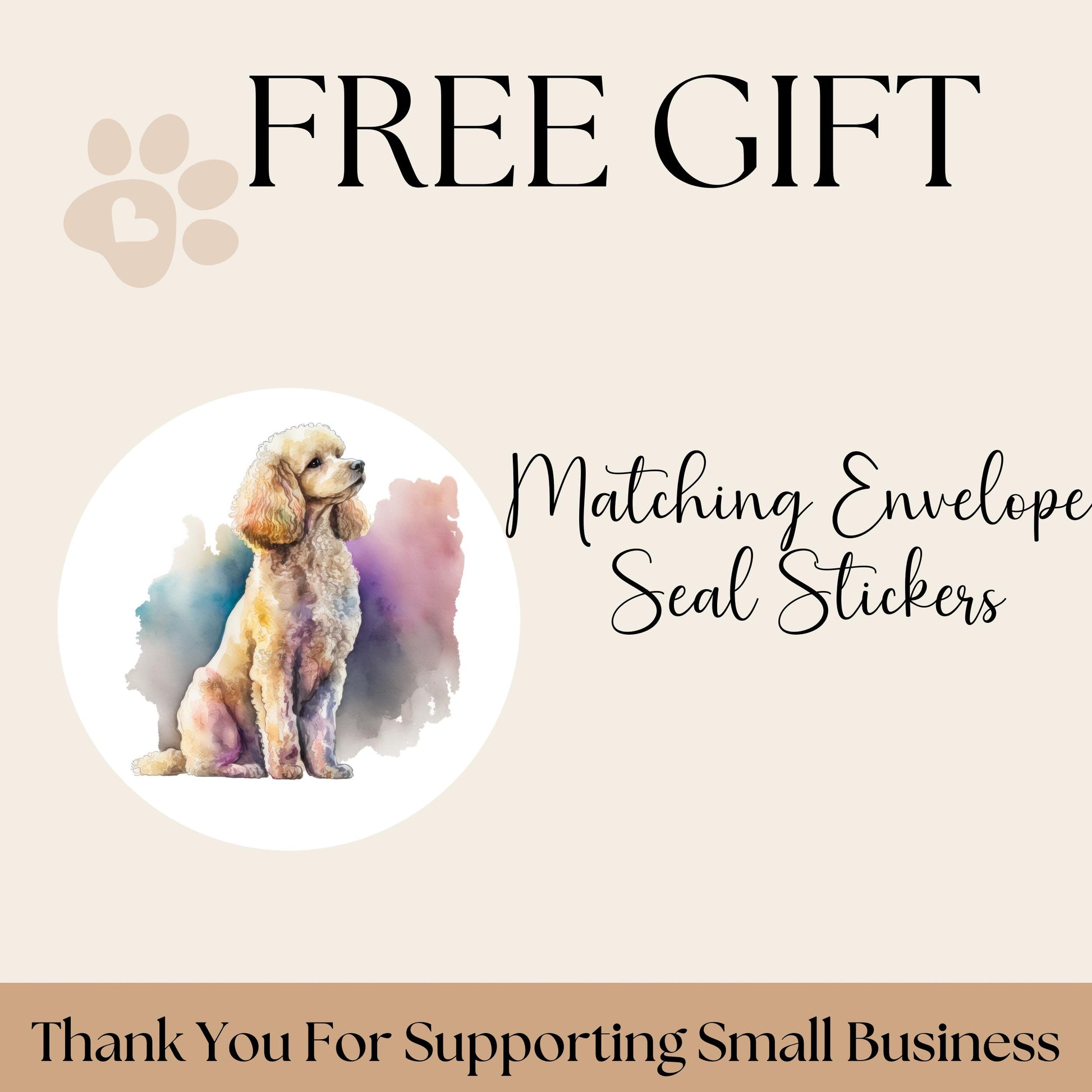 Personalized Doodle lover return address labels, FREE Matching Custom Sticker seals, Cavipoo, Poodle, Cockapoo, Goldendoodle, dog lover gift - The Pawprint Paperie