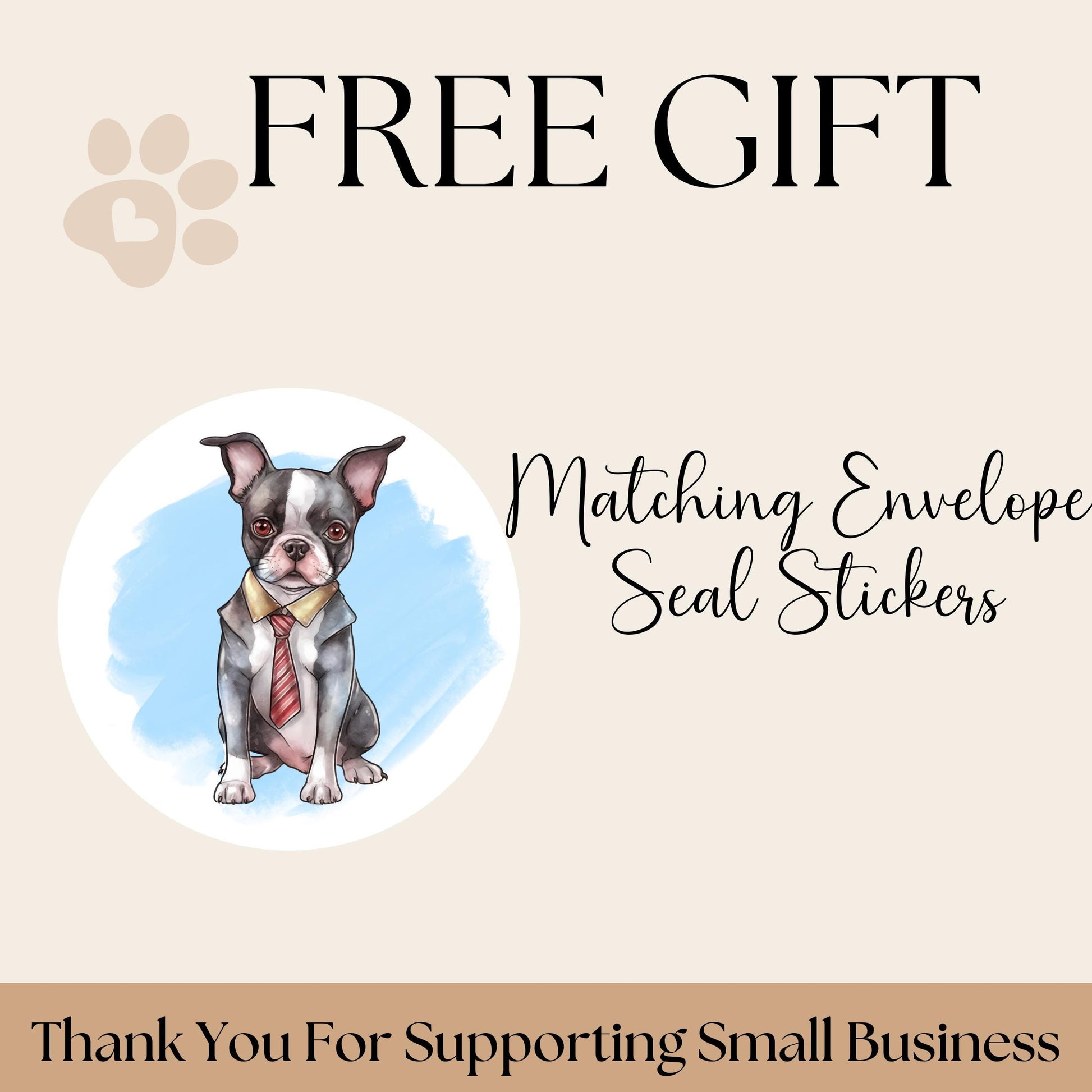 Boston Terrier Return Address Labels with FREE Envelope Seal Stickers – Cute Dog Lover Mailing Stickers - The Pawprint Paperie