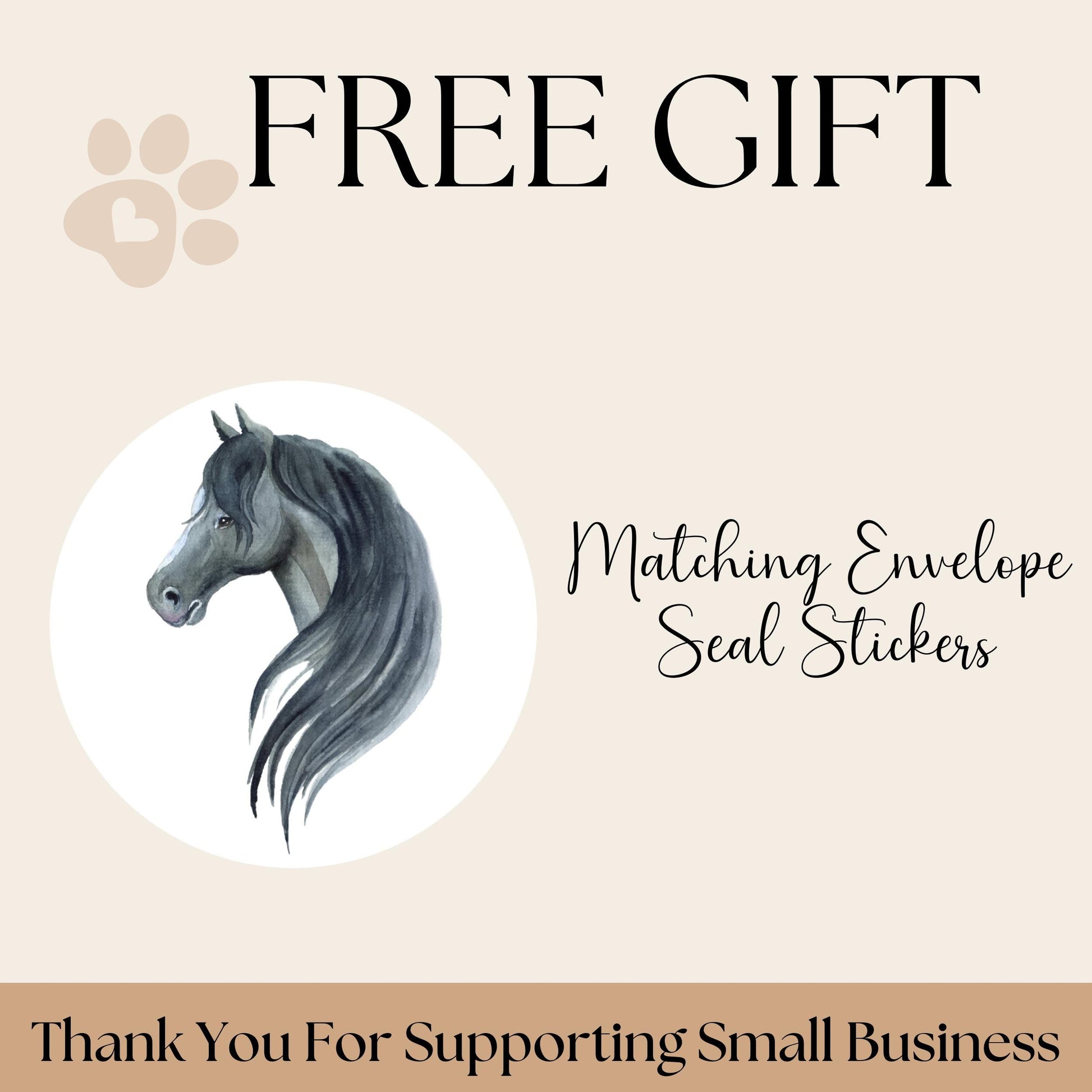 Minimalist Horse Address Labels with FREE Matching Stickers, Custom Sketch Envelope Labels, Horse Lover Gift, Printed - The Pawprint Paperie