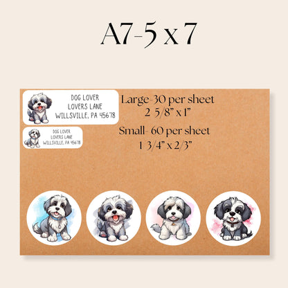 Havanese lovers return address label - stickers for envelope addressing - Havanese mom gift - snail mail labels - dog address labels - The Pawprint Paperie
