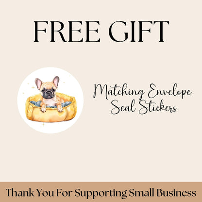 French Bulldog return address label stickers: Personalized name labels, Great gift for the dog lover, Optional Envelope sealing stickers - The Pawprint Paperie