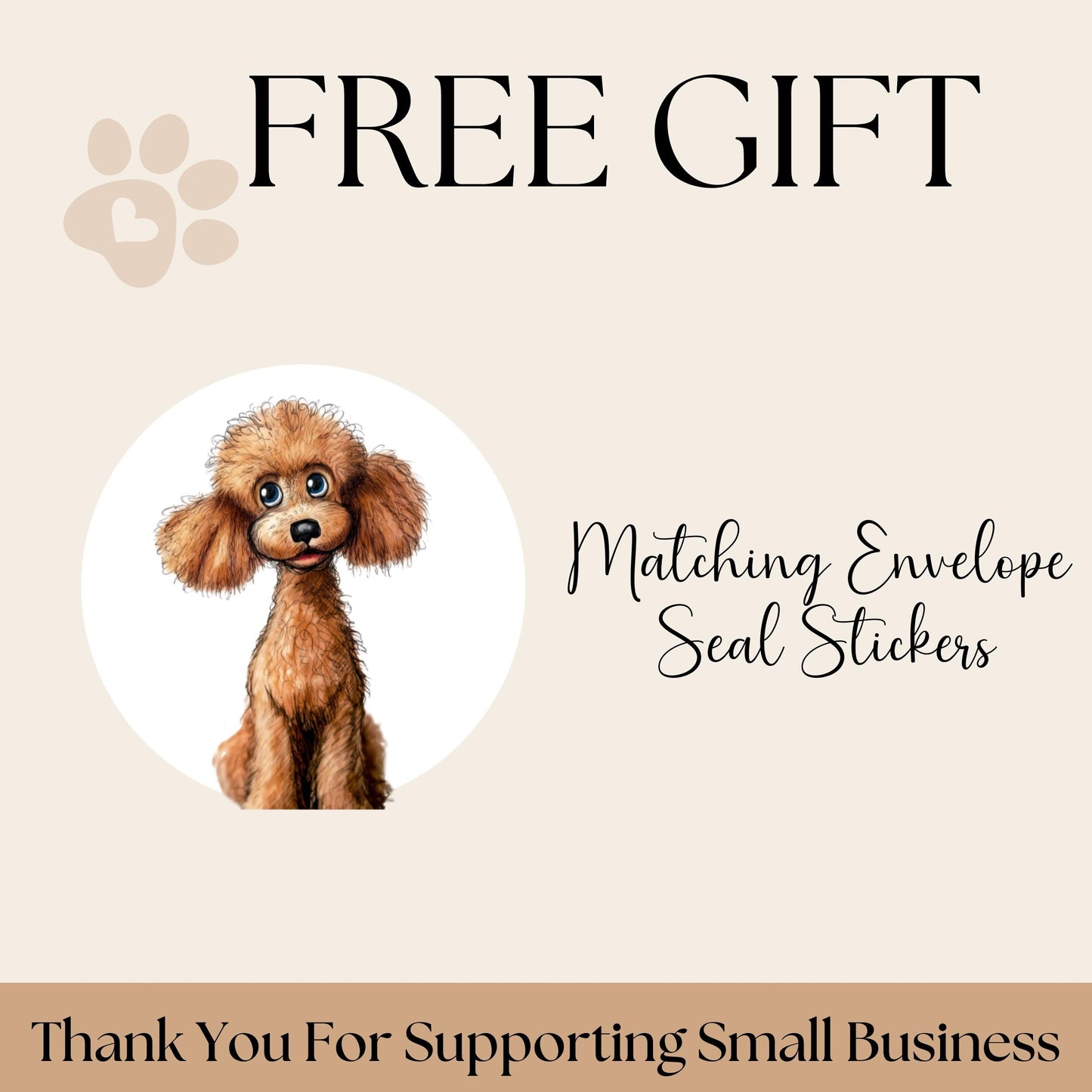 Doodle Dog Address Labels, Funny Return Stickers for Dog Lovers, Custom Mailing Labels with FREE Envelope Seals, Printed for You, Golden - The Pawprint Paperie