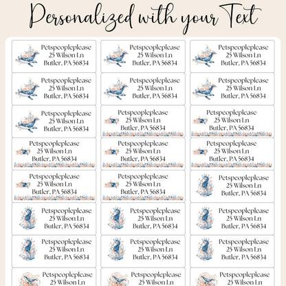 Underwater Ocean Address Labels with FREE Seal Stickers, Watercolor Coastal Sea Life , Nautical Envelope Labels, Beachy Mail Supplies, Whale - The Pawprint Paperie