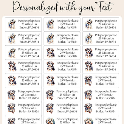 Havanese lovers return address label, stickers for envelope addressing, Havanese mom gift, snail mail labels, Dog lover special gift, Happy - The Pawprint Paperie