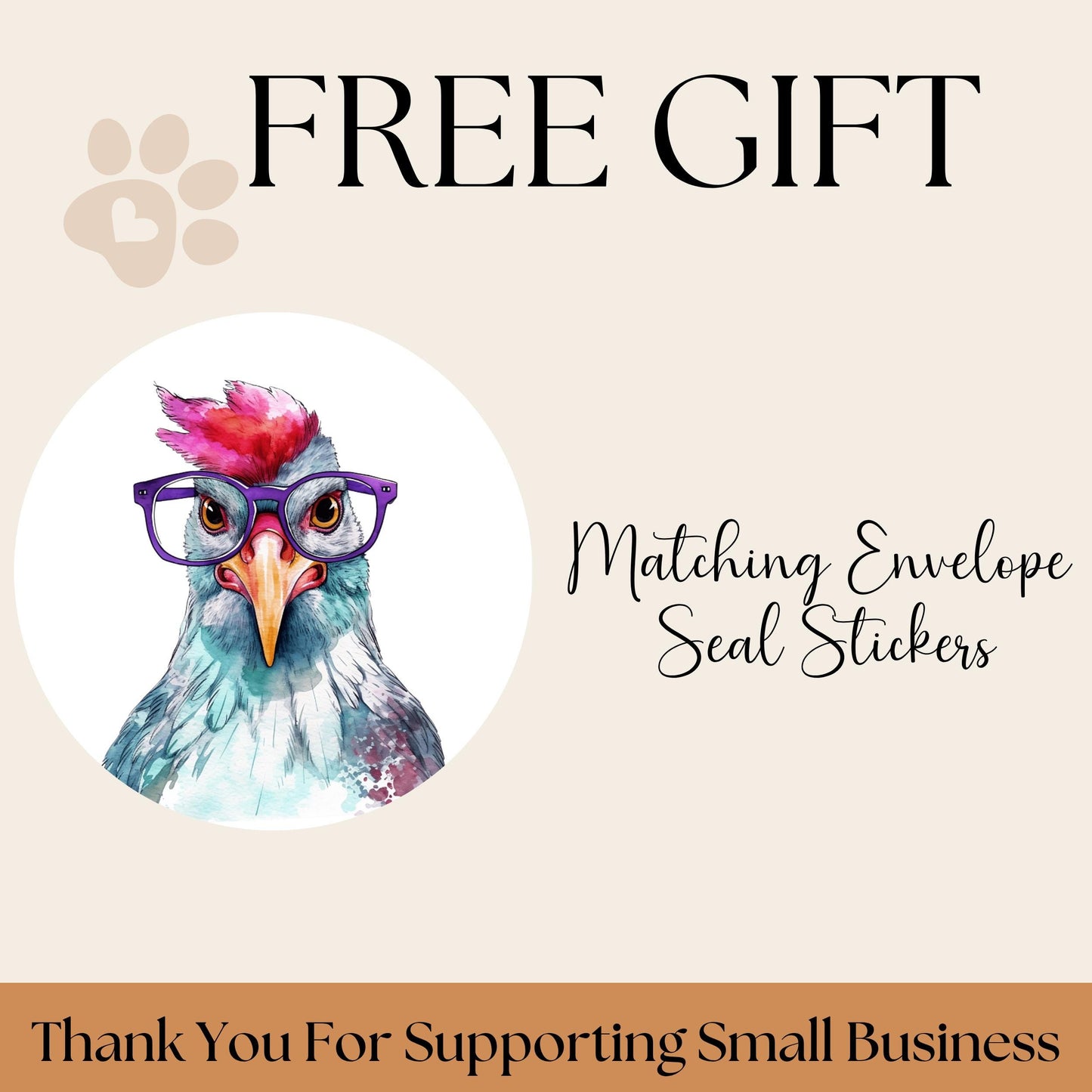 Funny Chickens With Glasses Address Labels With FREE Matching Stickers, Envelope name tags, Custom chicken lady gift, Housewarming new home - The Pawprint Paperie