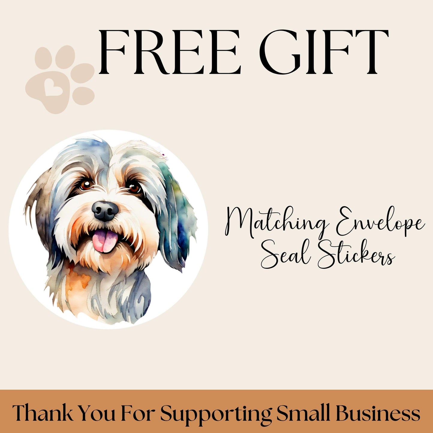 Havanese lovers return address label, stickers for envelope addressing, Havanese mom gift, snail mail labels, Dog lover special gift, Happy - The Pawprint Paperie