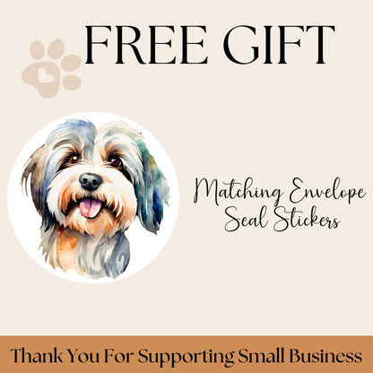 Havanese lovers return address label, stickers for envelope addressing, Havanese mom gift, snail mail labels, Dog lover special gift, Happy - The Pawprint Paperie