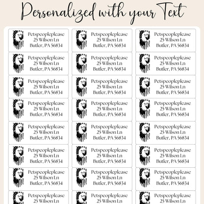 Patriotic Eagle Address Labels, USA Flag Return Stickers, Military Mail Gift, Bald Eagle Envelope Labels with FREE Matching Seal stickers - The Pawprint Paperie