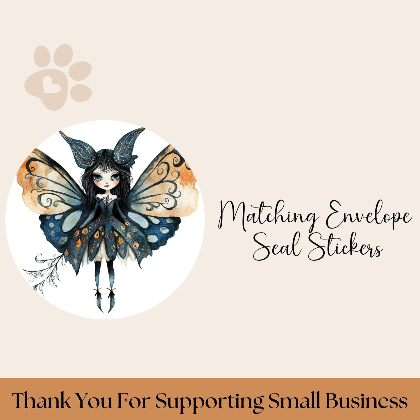 Gothic Fairy Return Address Labels with FREE Stickers: Spooky Snail Mail - The Pawprint Paperie