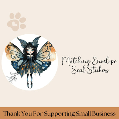 Gothic Fairy Return Address Labels with FREE Stickers: Spooky Snail Mail - The Pawprint Paperie