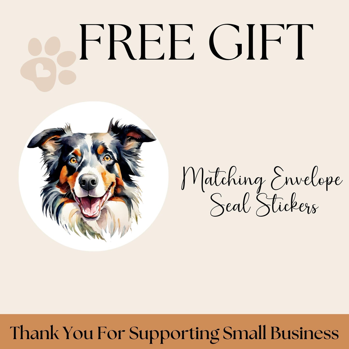 Border Collie Address Labels: Dog Mailing Stickers with FREE Envelope Seals - The Pawprint Paperie
