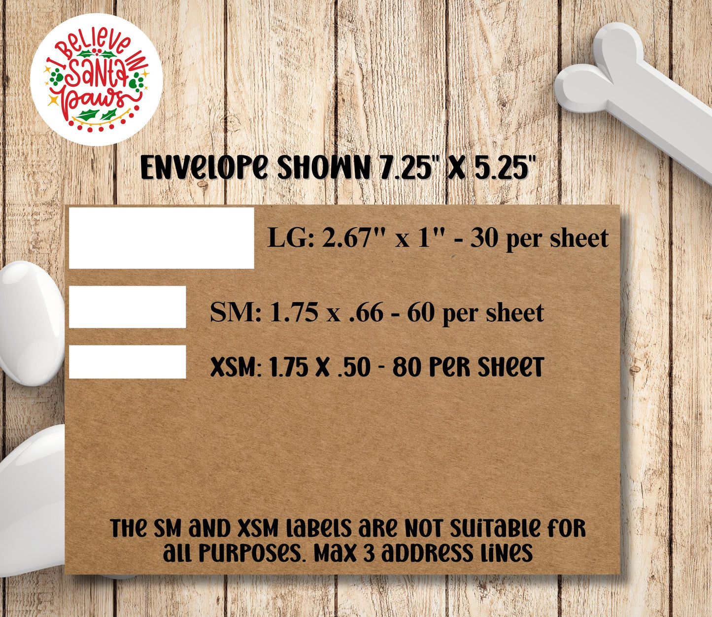 Christmas Dog Address Labels – Pets in Santa Hats & Holiday Lights – FREE Santa Paws Envelope Seal Stickers - The Pawprint Paperie