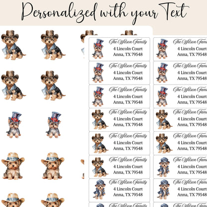 Yorkie Address Labels with FREE Matching Stickers - Dog Lover Gift - The Pawprint Paperie