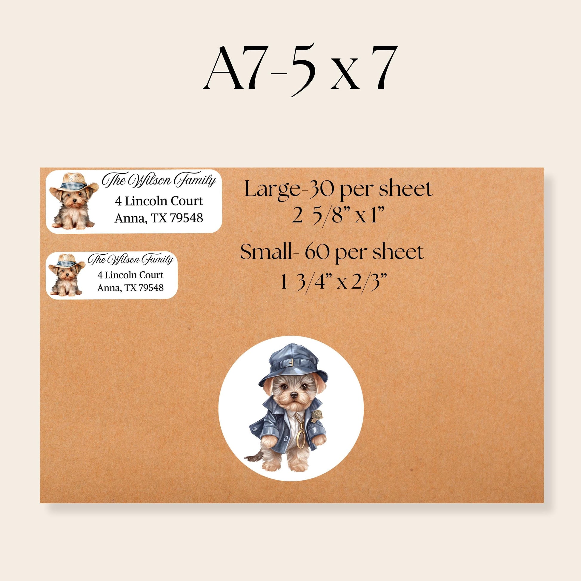 Yorkie Address Labels with FREE Matching Stickers - Dog Lover Gift - The Pawprint Paperie