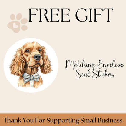 Cocker Spaniel Return Address Label with FREE matching envelope seal stickers - The Pawprint Paperie