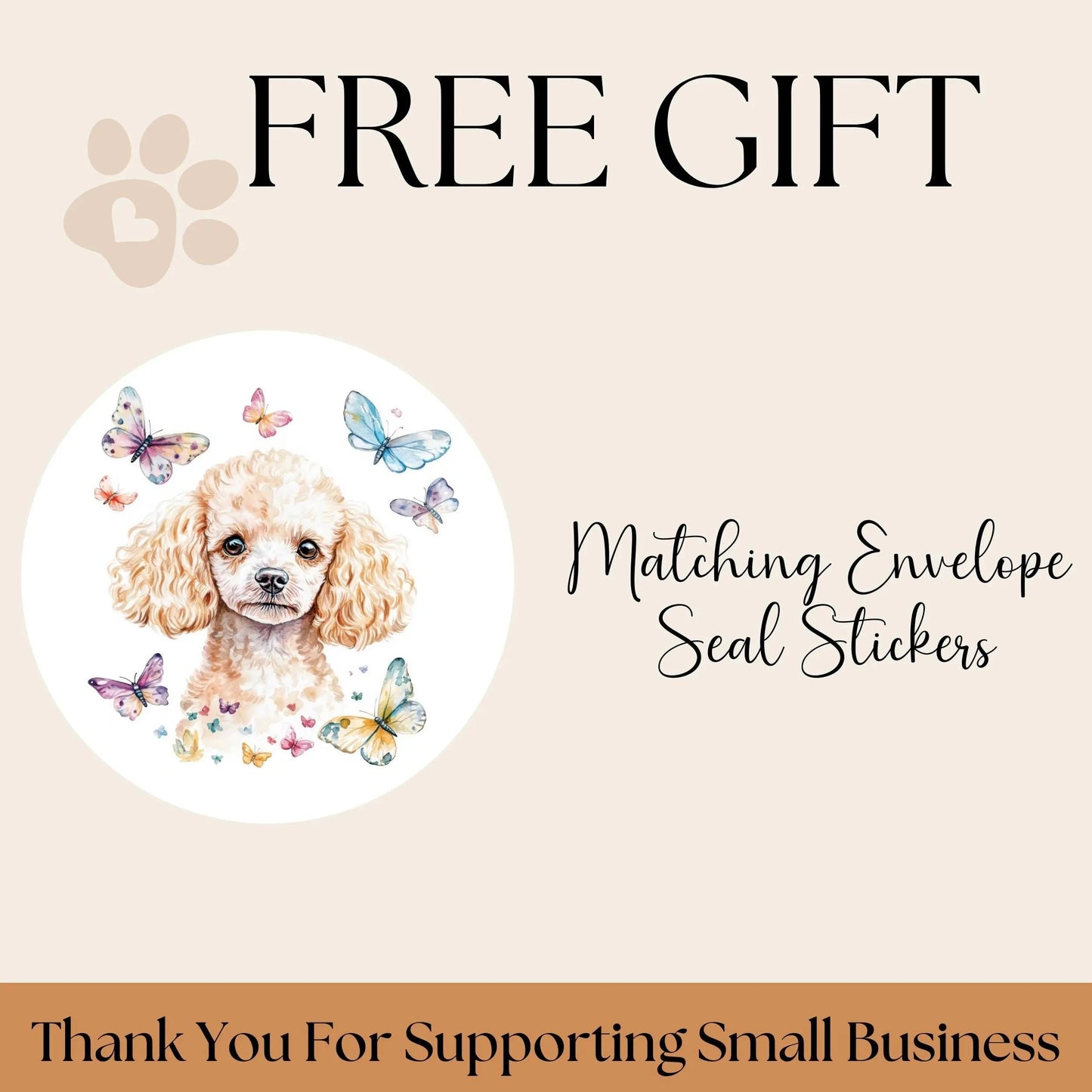 Miniature Poodle Return Address Labels with FREE Matching Envelope Seal Stickers – Dog Lover Gift, Stationery Labels, Mailing Stickers - The Pawprint Paperie