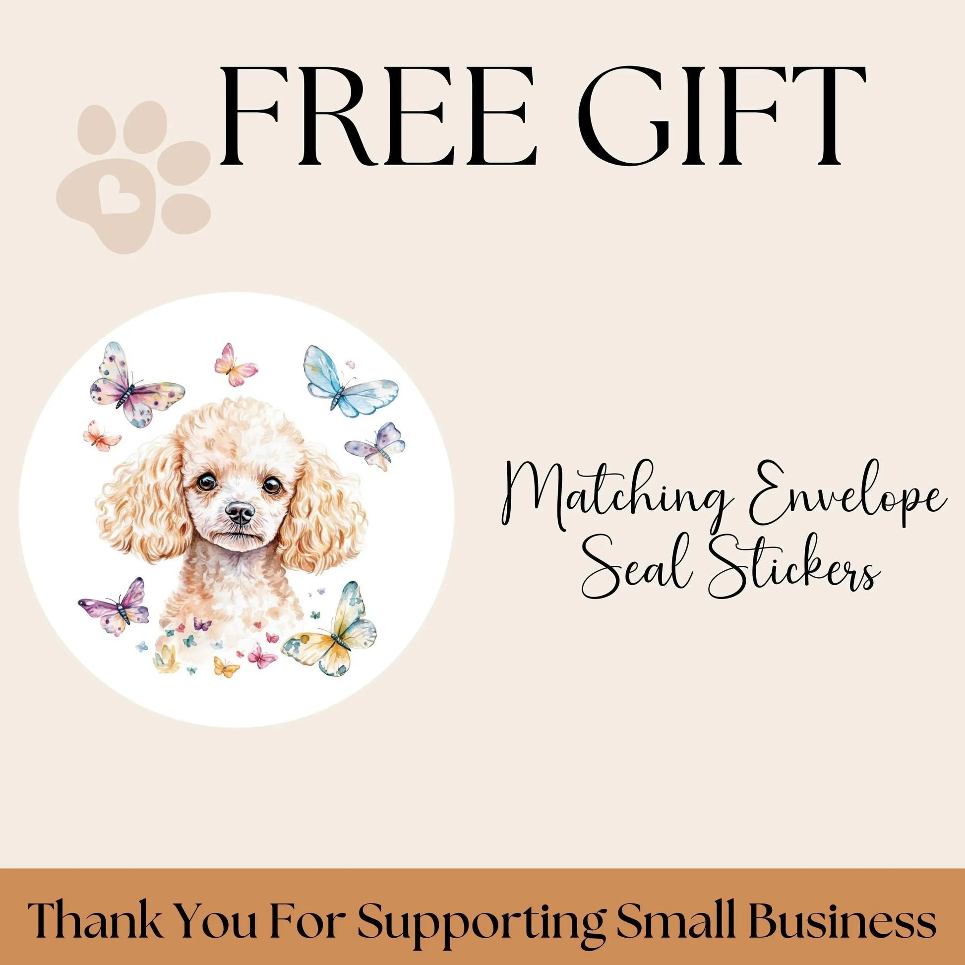 Miniature Poodle Return Address Labels with FREE Matching Envelope Seal Stickers – Dog Lover Gift, Stationery Labels, Mailing Stickers - The Pawprint Paperie