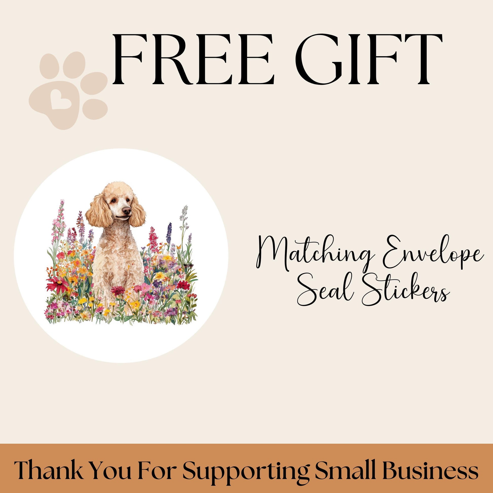 Standard Poodle Return Address Labels with FREE Matching Envelope Seal Stickers – Dog Lover Gift, Stationery Labels, Mailing Stickers - The Pawprint Paperie