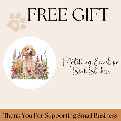 Standard Poodle Return Address Labels with FREE Matching Envelope Seal Stickers – Dog Lover Gift, Stationery Labels, Mailing Stickers - The Pawprint Paperie